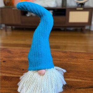 Blue Knit Gnome Decor